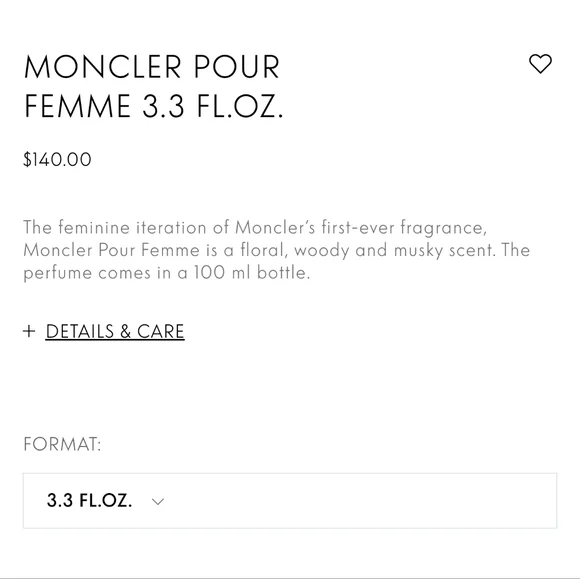 Moncler pour Femme 3.3 Oz. New No Box